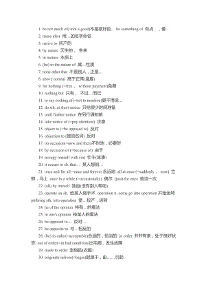 2018年成人学位英语考试常考词汇之固定搭配一.doc