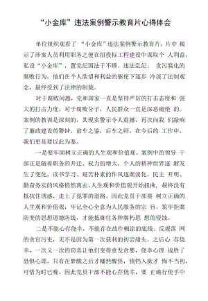 “小金库”违法案例警示教育片心得体会.docx