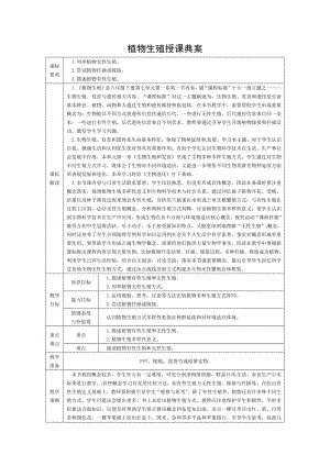 八年级生物下册711植物的生殖授课典案新版.doc