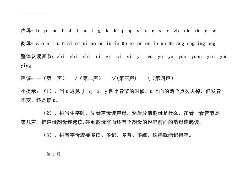 声母韵母表23931(2页).doc_第2页