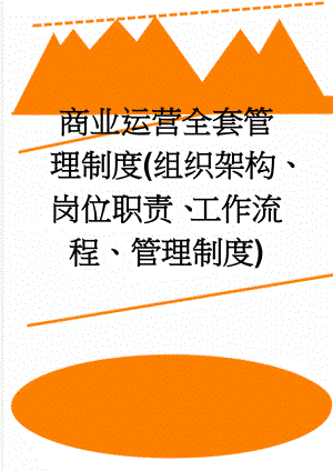 商业运营全套管理制度(组织架构、岗位职责、工作流程、管理制度)(26页).doc