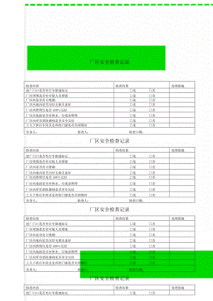 厂区安全检查记录(2页).doc