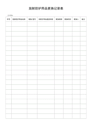 放射防护用品更换记录表.docx