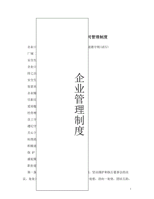 盛泥煤炭销售有限公司管理制度.doc