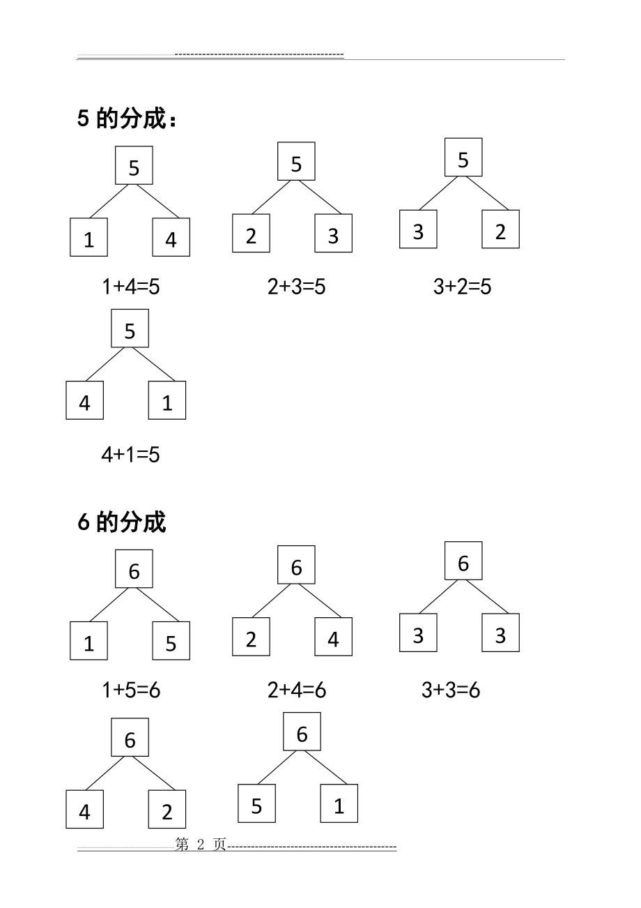 幼小衔接1-9数的分成(5页).doc_第2页