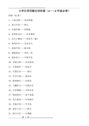 小学生常用歇后语积累(6页).doc