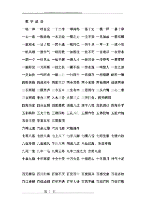 带数字的四字成语(2页).doc