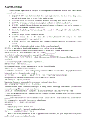 英语六级作文高分万能模板及高分句式大汇总免费.doc