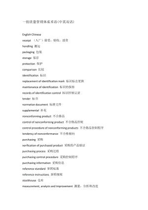 质量管理体系专业英语.doc