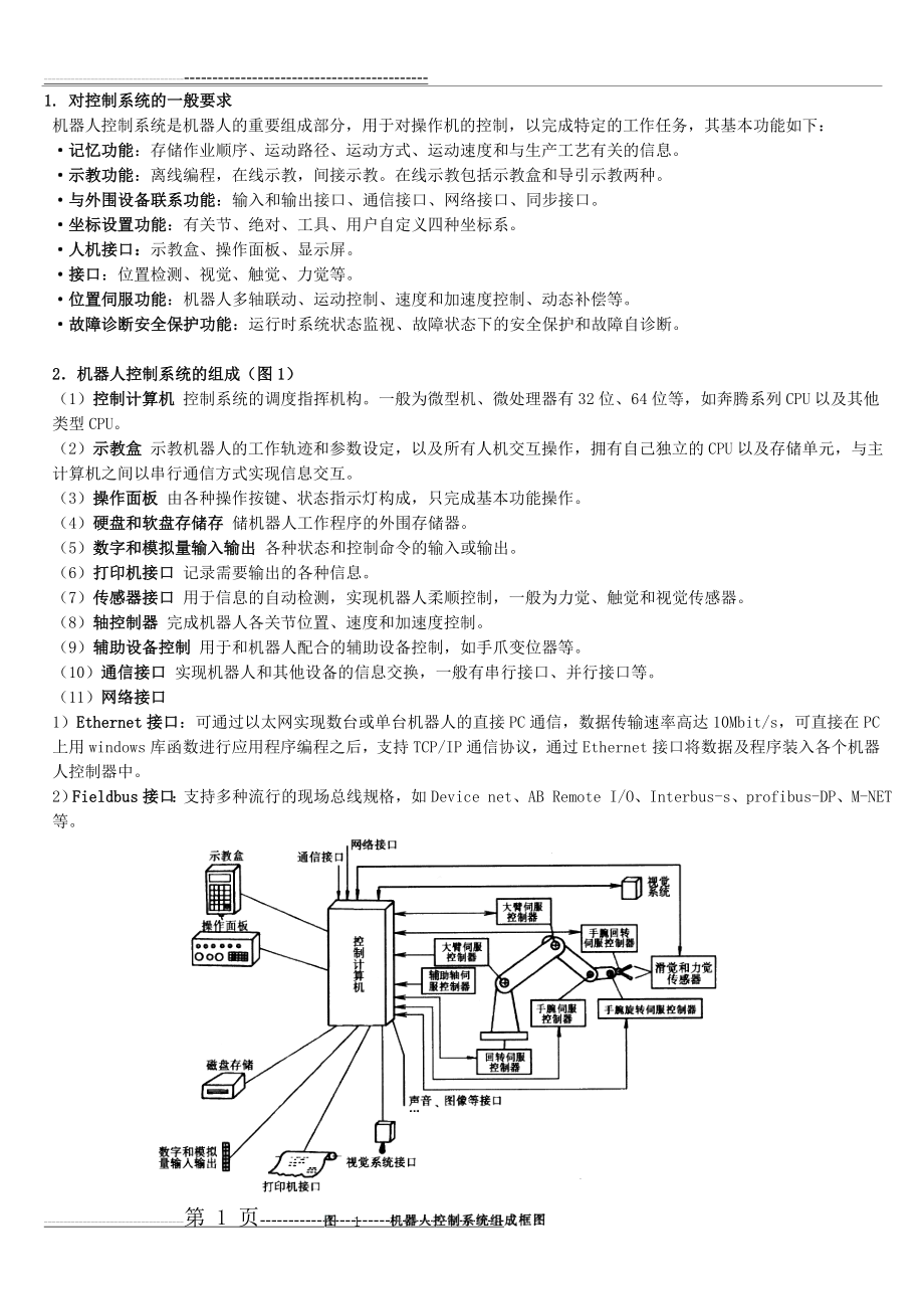 工业机器人控制的功能、组成和分类(3页).doc_第1页