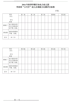 幼儿园自理能力评分表(5页).doc