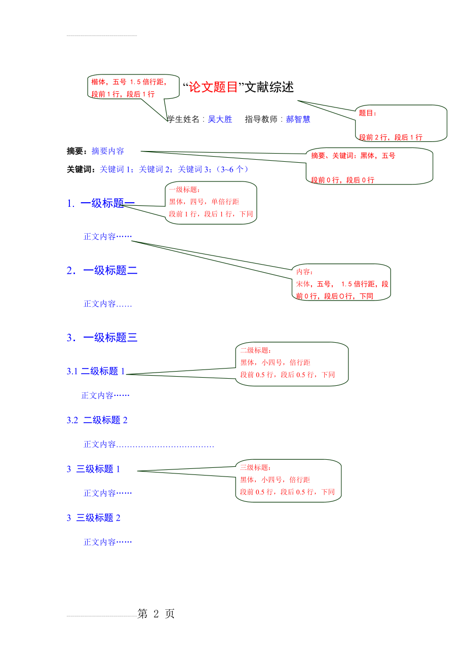 台州学院_毕业论文_文献综述模板及基本要求(6页).doc_第2页