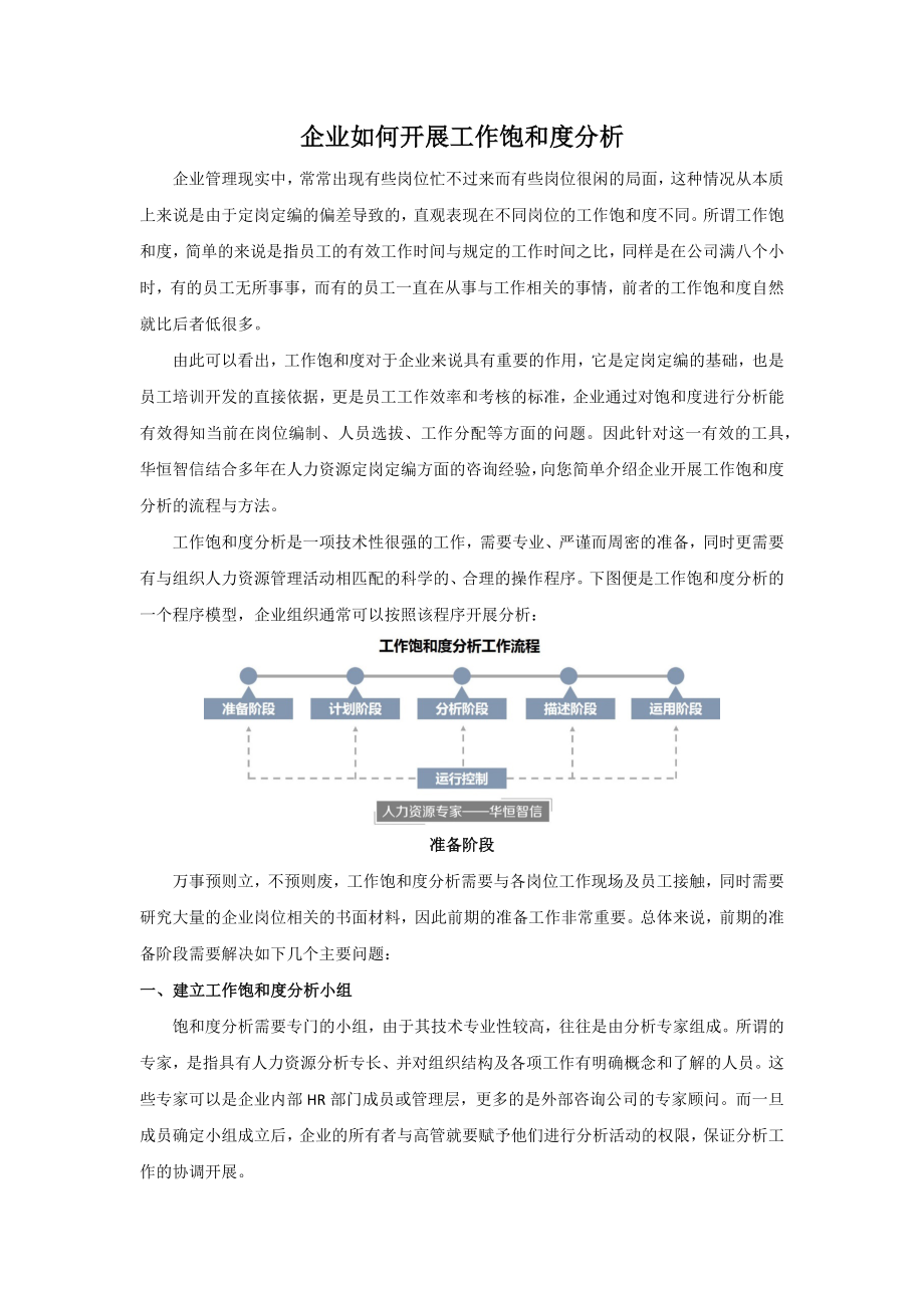 企业如何开展工作饱和度分析.docx_第1页