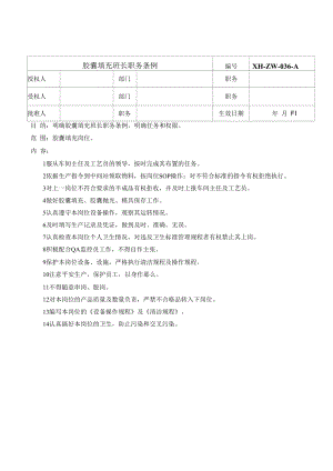 药品GMP文件 36胶囊班长职务条例.docx