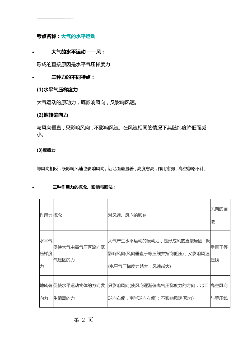 大气的水平运动知识点总结(3页).doc_第2页