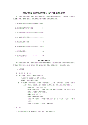 医院质量管理组织与各专业委员会职责.doc