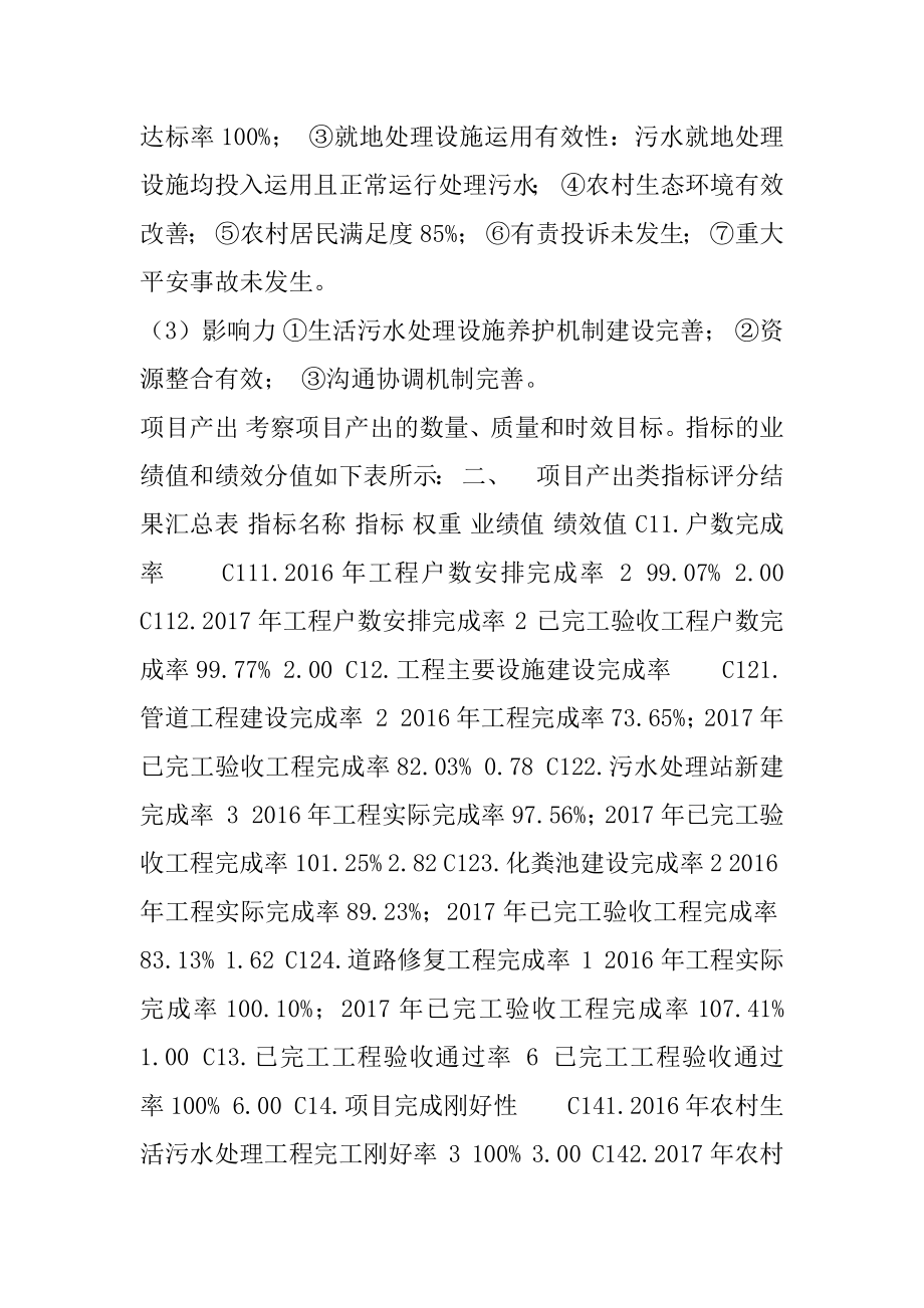 农村生活污水处理工程项目绩效评价报告两篇.docx_第2页