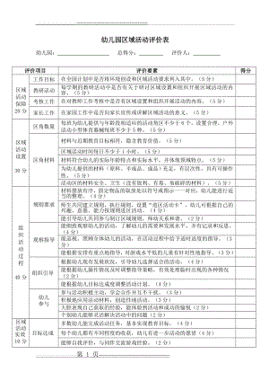 幼儿园区域活动评价表(2页).doc