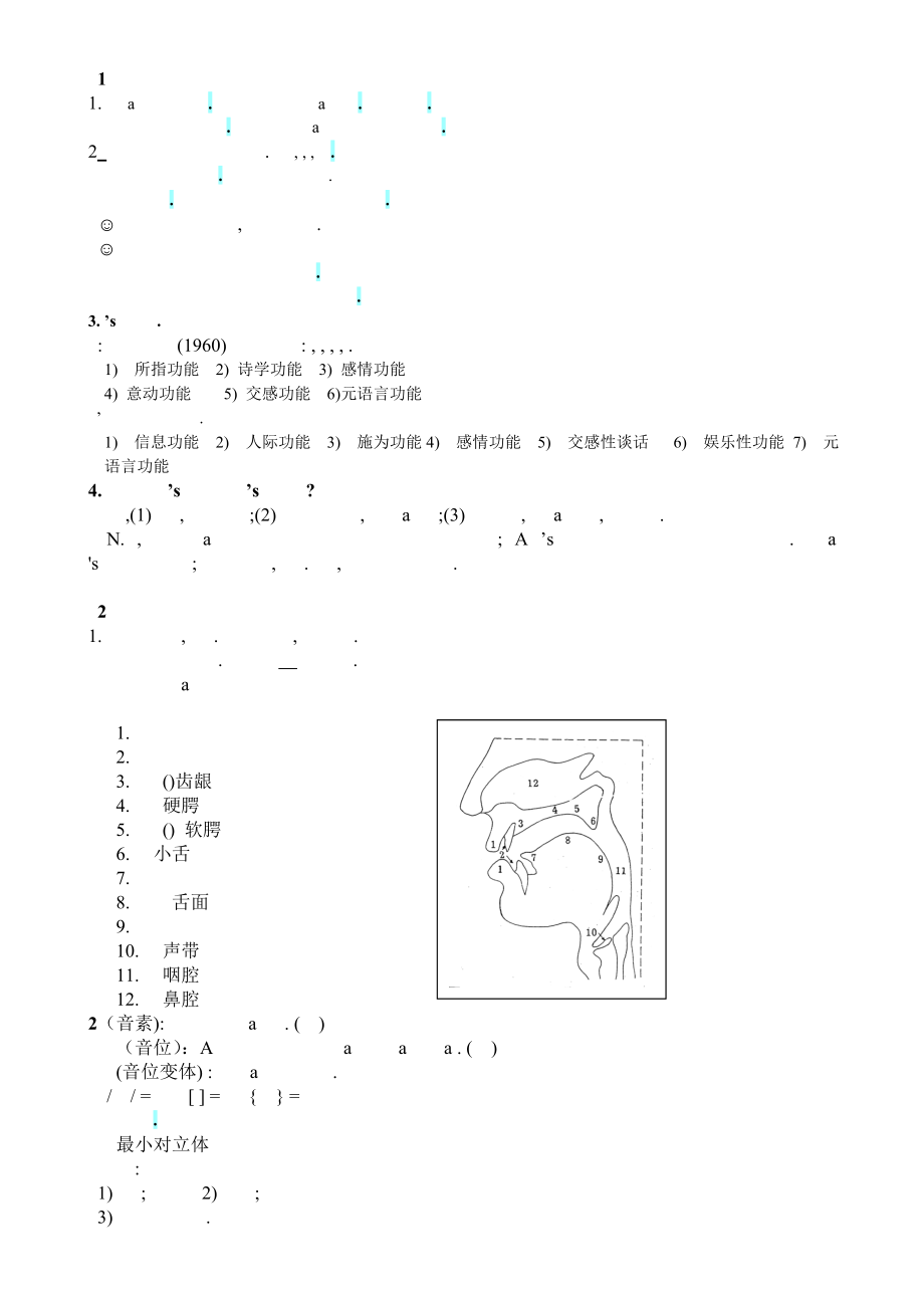 英语语言学复习要点.doc_第1页