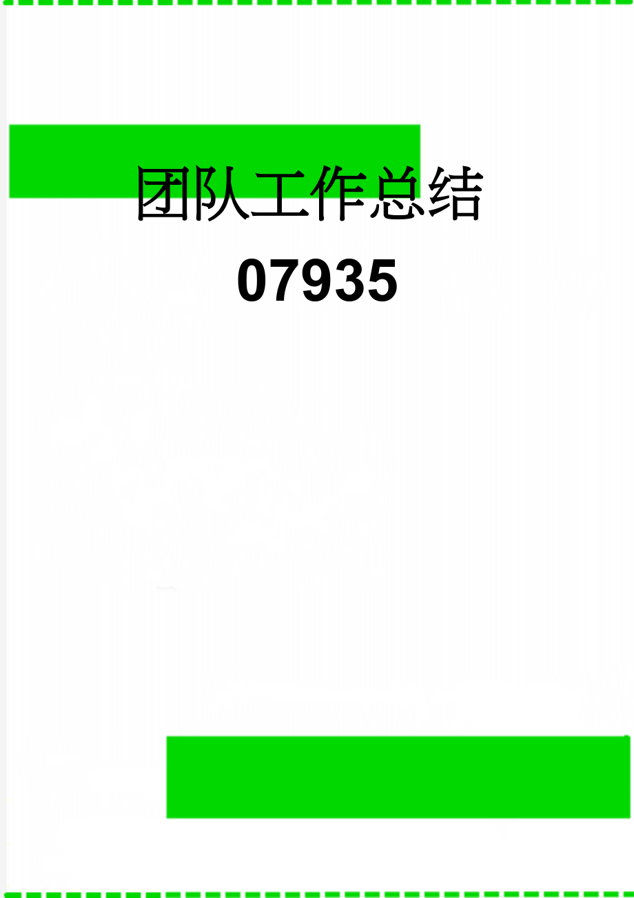 团队工作总结07935(22页).doc_第1页