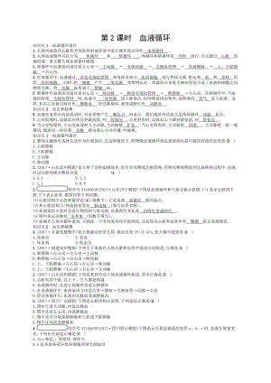 2018七年级生物下册92血液循环练习2新版北师大版.doc