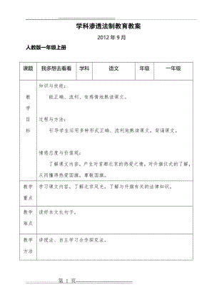 学科渗透法制教育教案(7页).doc