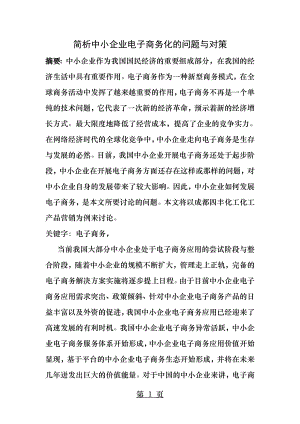 简析中小企业电子商务化的问题与对策.docx