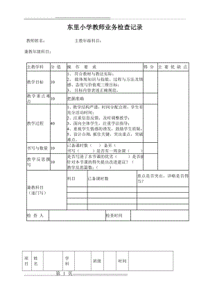 小学教师业务检查记录(2页).doc