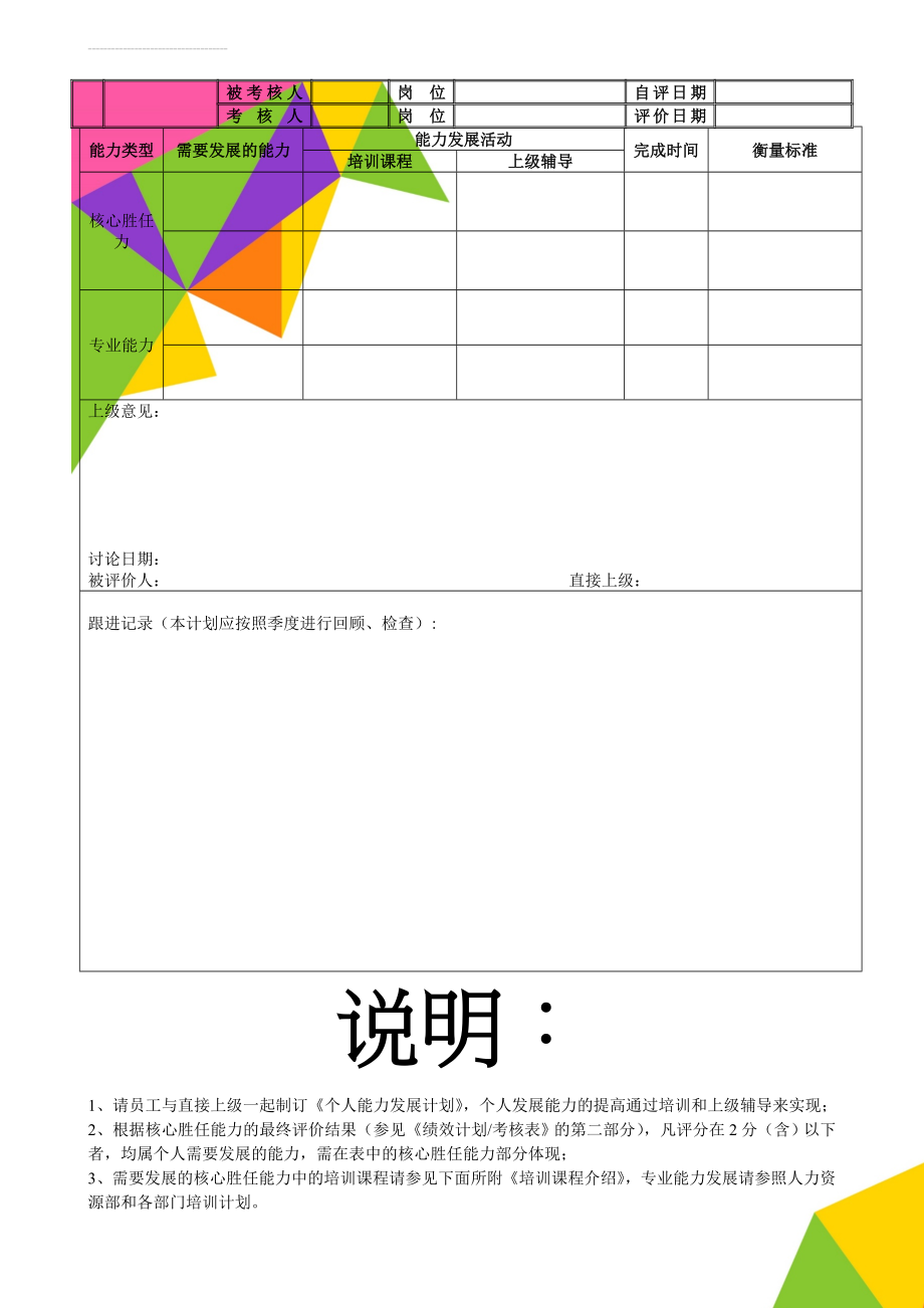 员工个人能力发展计划(5页).doc_第1页