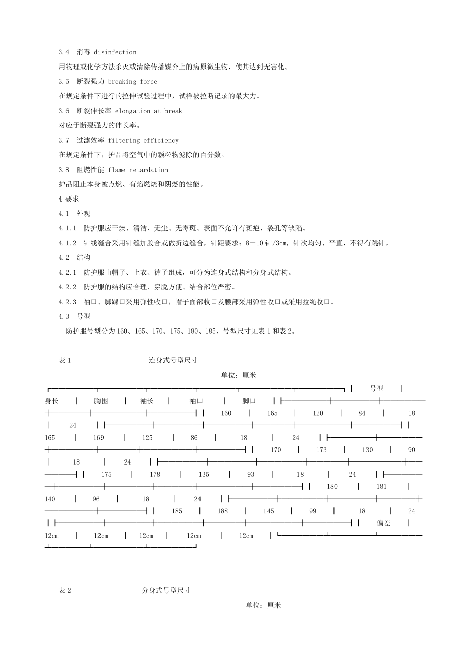 医用一次性防护服技术要求27779.doc_第2页