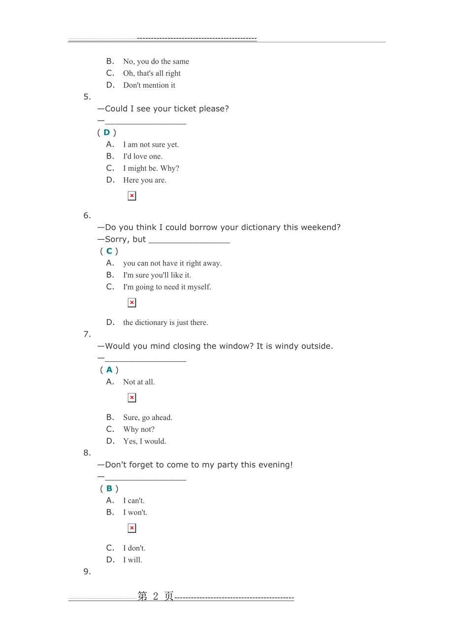 川大《大学英语(三)》第二次作业答案(14页).doc_第2页