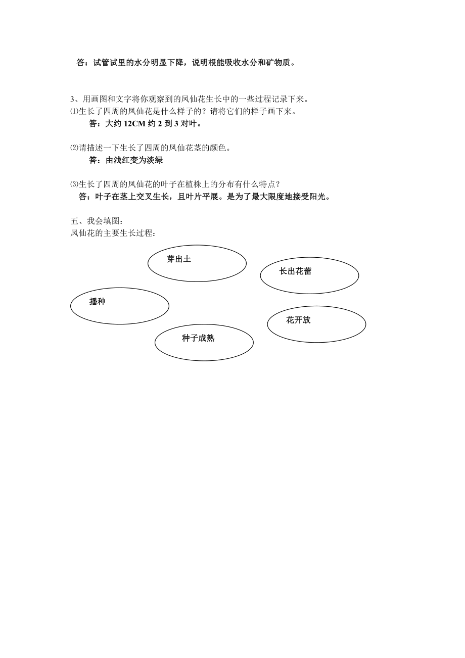 教科版三年级下册科学一单元测试题.doc_第2页