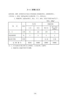 广西壮族自治区水利水电工程建筑预算定额第3章 填筑和砌筑工程定额.xls