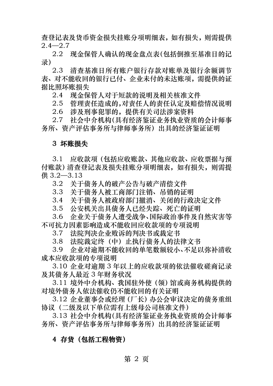 资料清单模板清产核资资料清单.docx_第2页