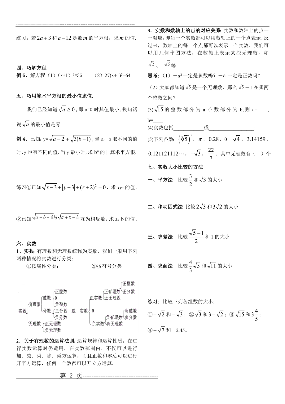 平方根与立方根及实数知识点总结(3页).doc_第2页