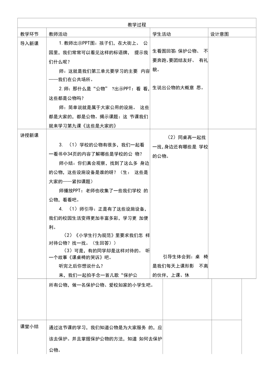 统编版二年级道德与法治上册第9课《这些是大家的》精美教案.docx_第2页