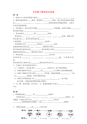 七年级生物下册基础必背知识点归纳总结.doc