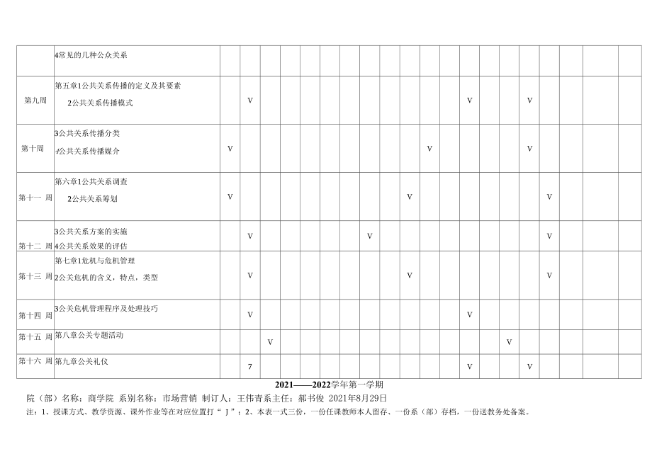 《公共关系学》课程教学日历.docx_第2页