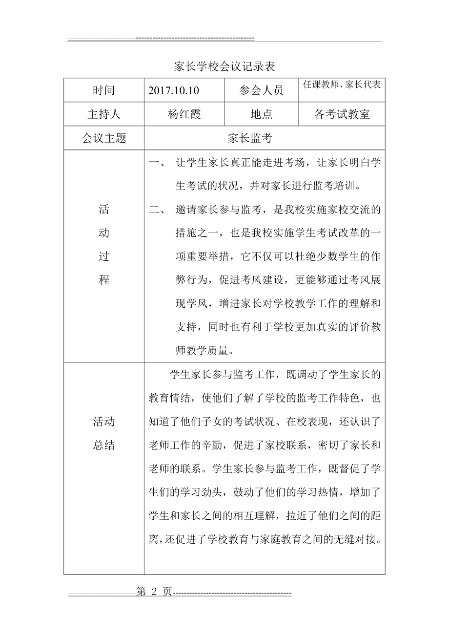 家长学校会议记录表(4页).doc_第2页