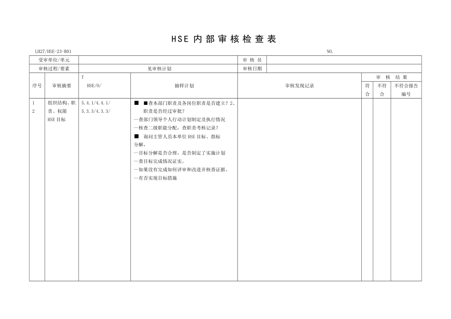 HSE体系检查表.doc_第1页