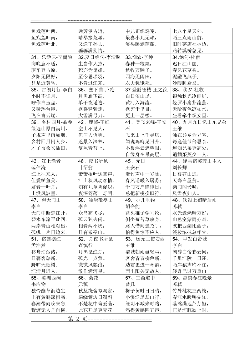 小学生必背古诗词100首24780(4页).doc_第2页