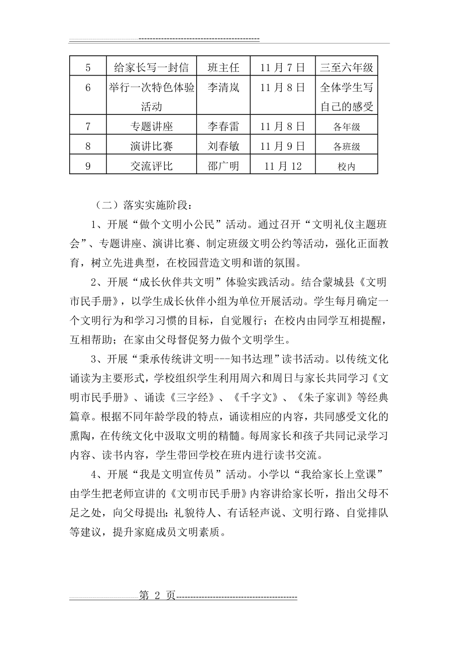 小手拉大手文明齐步走教育活动方案(3页).docx_第2页