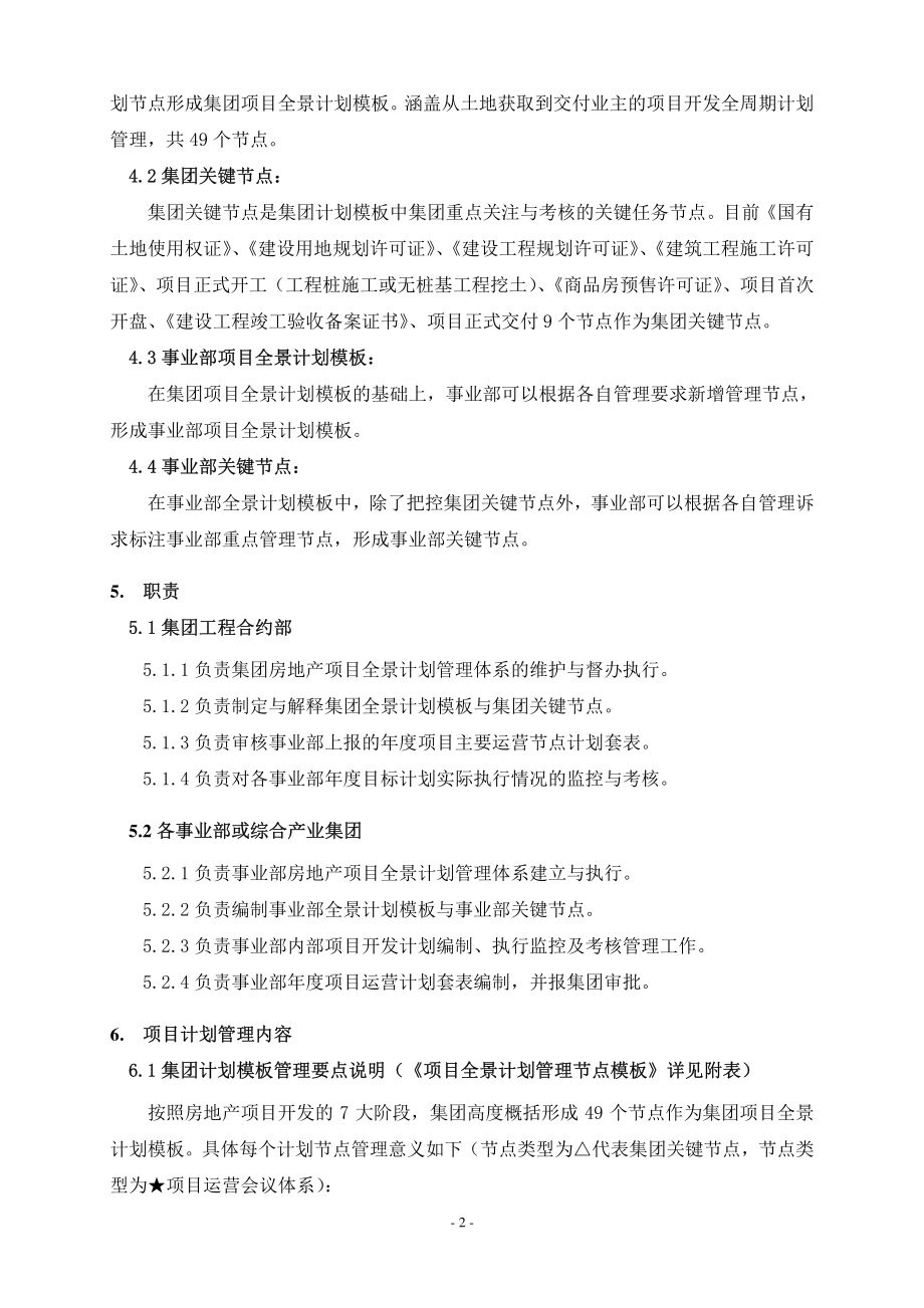 绿地集团房地产开发项目全景计划运营管理办法.pdf_第2页