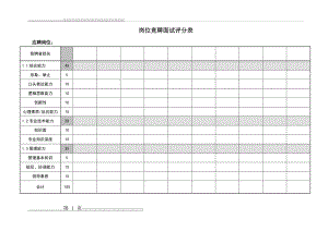 岗位竞聘面试评分表(2页).doc