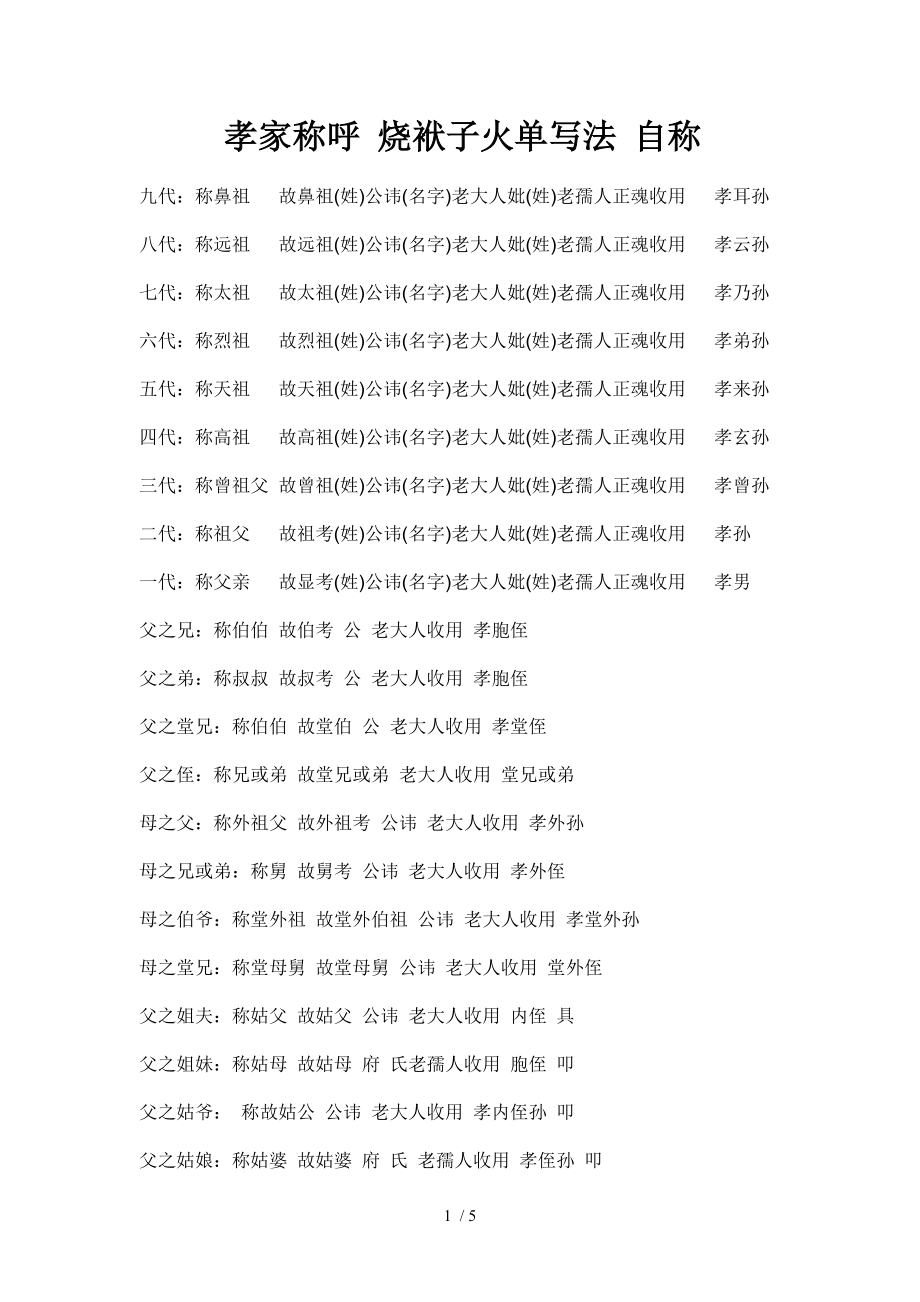 中元节七月半写包称呼及相关要求.doc_第1页