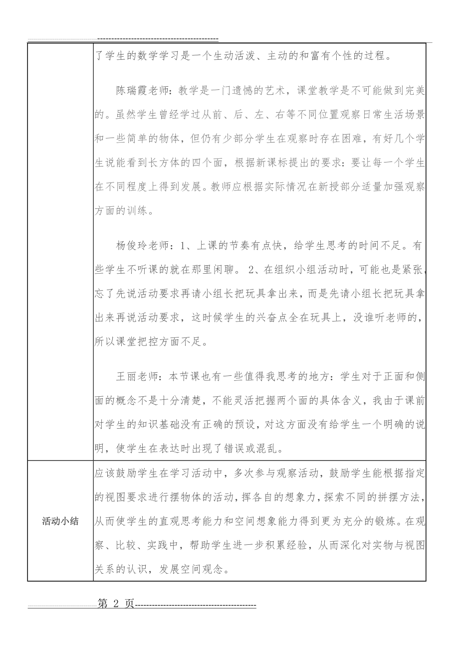 小学数学教研组活动记录表(3页).doc_第2页