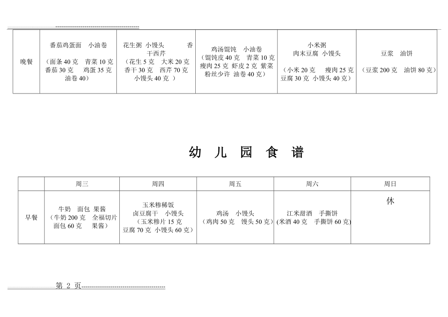 幼儿园每周带量食谱(45页).doc_第2页