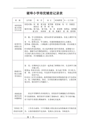 小学语文培优辅差记录(12页).doc