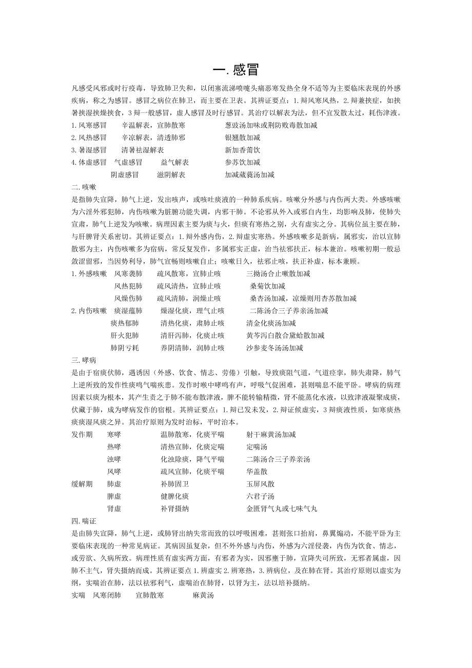 中医内科规培资料整理中医内科学.doc_第1页