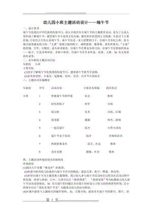 幼儿园小班主题活动设计 端午节(4页).doc